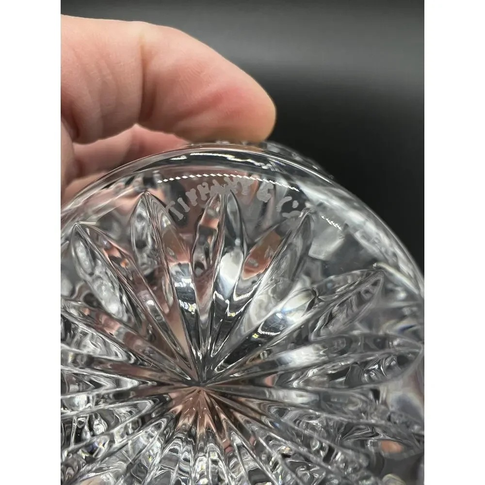 Tiffany & Co Sybil Diamond Cut Crystal Bud Vase 4.25” Tall